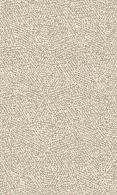 product image of Fabric Effect Cream Geometric Metallic Wallpaper by Walls Republic 597