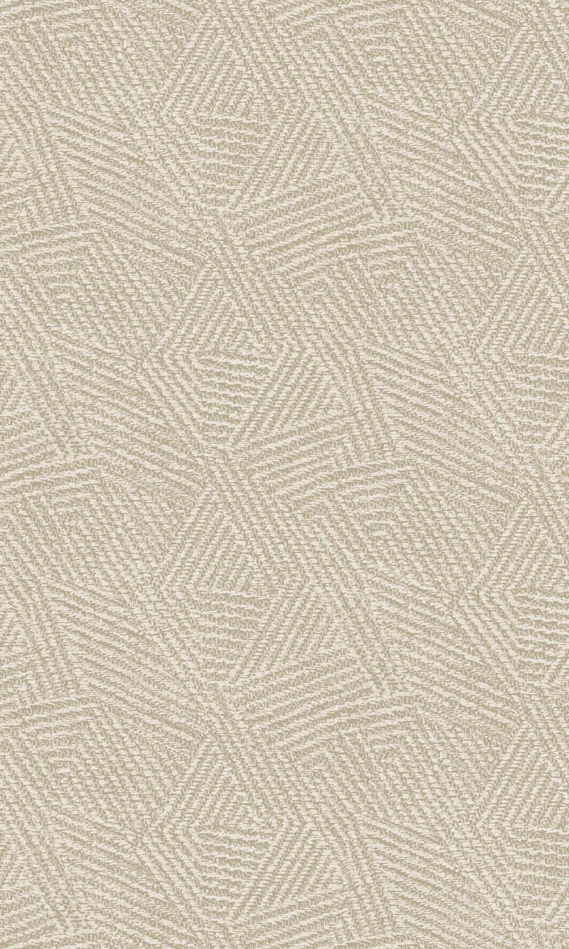 media image for Fabric Effect Cream Geometric Metallic Wallpaper by Walls Republic 216