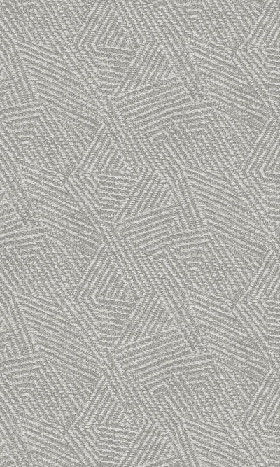 product image of Fabric Effect Grey Geometric Metallic Wallpaper by Walls Republic 531