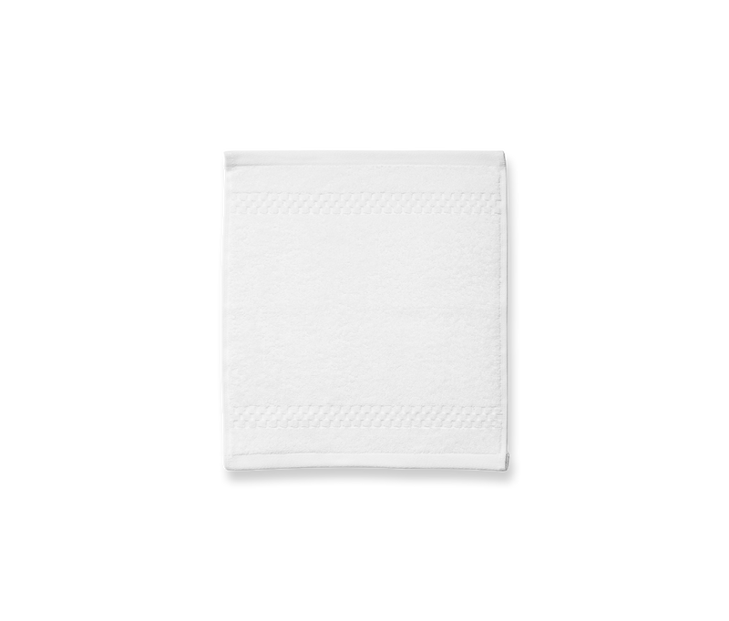 media image for Set of 6 Mini Squares Washcloths in White design by Turkish Towel Company 212
