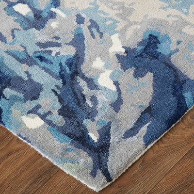 product image for Cerelia Hand Tufted Floral/Botanical Blue / Yellow Rug 4 97