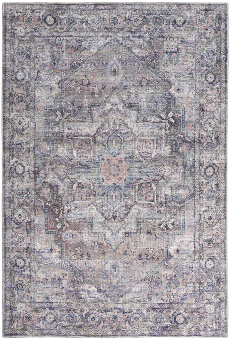 media image for Nicole Curtis Machine Washable Series Grey Vintage Rug By Nicole Curtis Nsn 099446164582 1 278