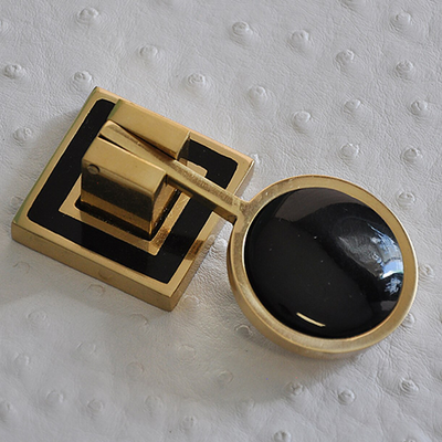 product image for Brass Pull Knob with Inset Resin in Various Colors 47