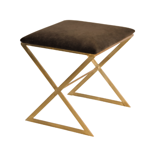 media image for x side stool with gold leaf base in various colors 2 235