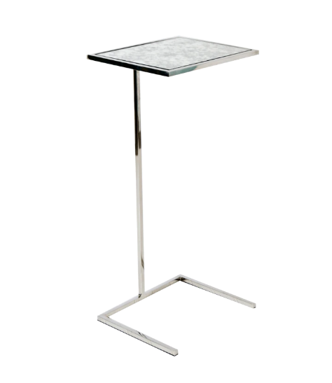 media image for nickel plated cigar table with antique mirror top 1 266