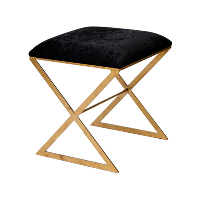 product image for x side stool with gold leaf base in various colors 3 11