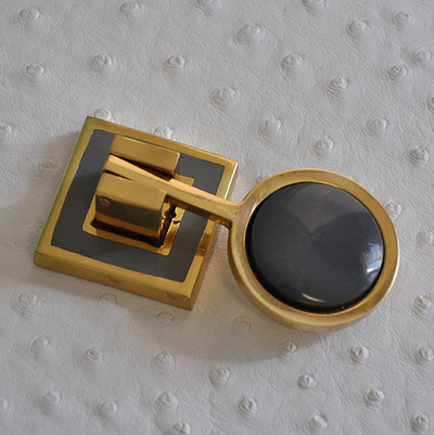 product image for Brass Pull Knob with Inset Resin in Various Colors 85