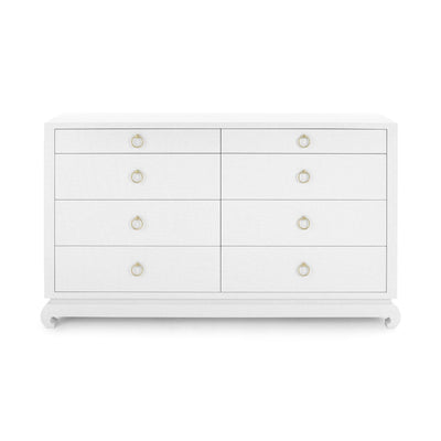 product image for Ming Extra Large 8-Drawer Dresser in White design by Bungalow 5 4