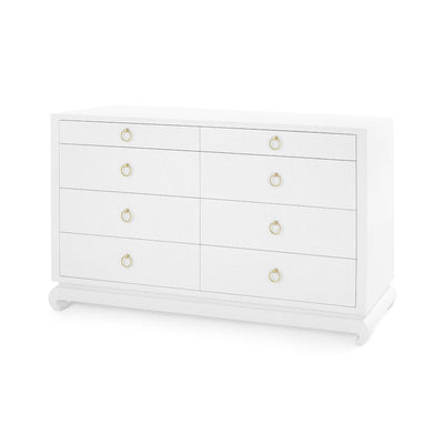 product image for Ming Extra Large 8-Drawer Dresser in White design by Bungalow 5 25