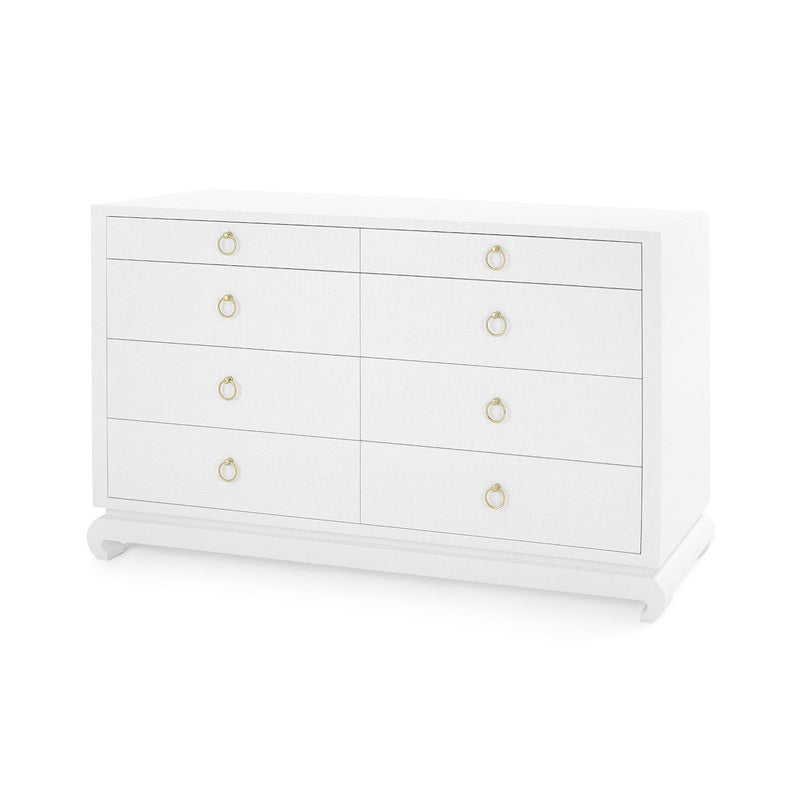 media image for Ming Extra Large 8-Drawer Dresser in White design by Bungalow 5 250