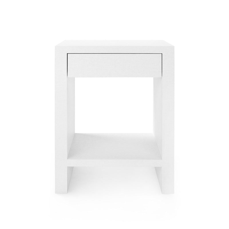 media image for Morgan Grasscloth 1-Drawer Side Table by Bungalow 5 258