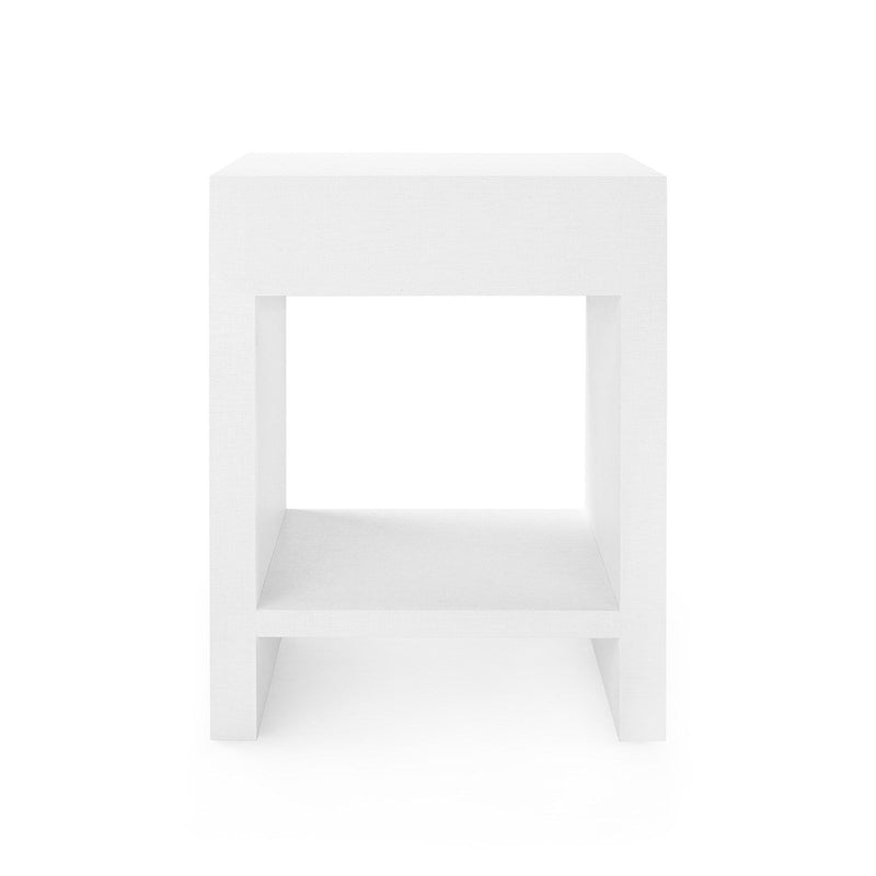 media image for Morgan Grasscloth 1-Drawer Side Table by Bungalow 5 241