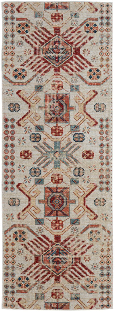 product image for kezia power loomed distressed ochre red vanilla beige rug news by bd fine nolr39c9redivyc16 6 0