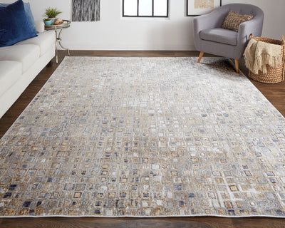 product image for Corben Mosaic Silver Gray/Brown Rug 6 41