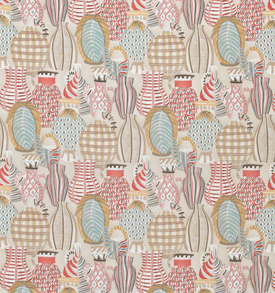 product image of Sample Les Rêves Collioure Coral/Duck Egg Fabric 52