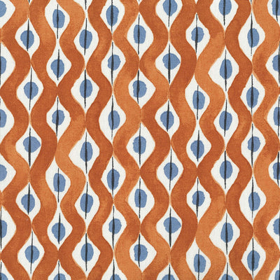 product image for Les Rêves Beau Rivage Orange/Blue Fabric 27
