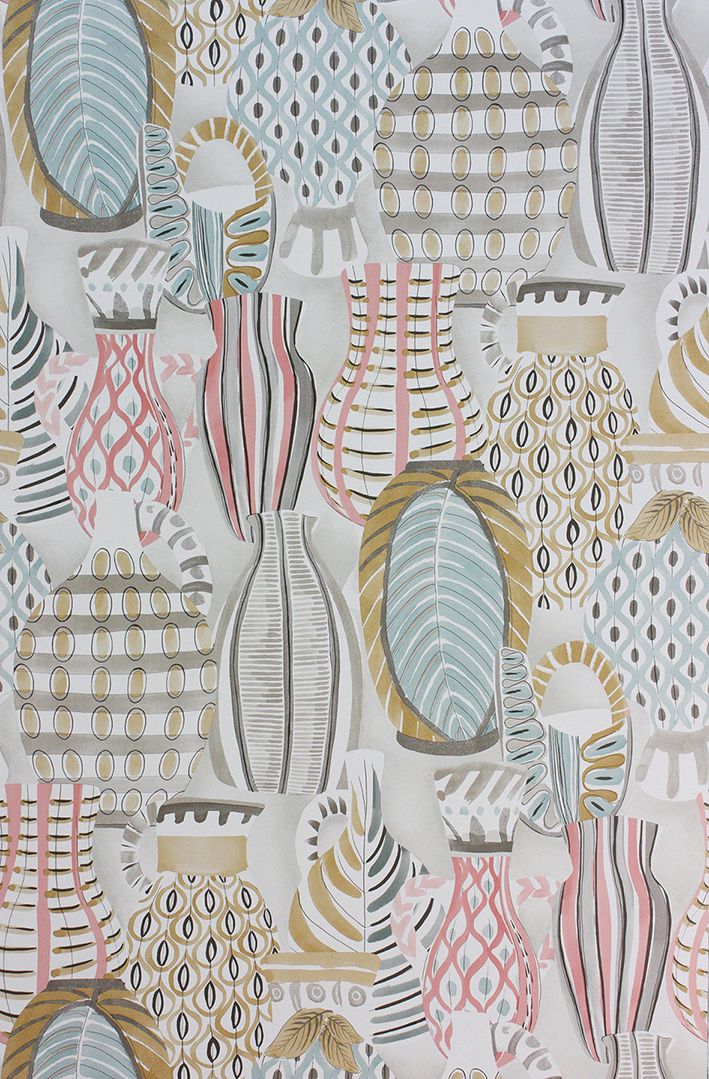 media image for Collioure Wallpaper in multi-color from the Les Reves Collection by Nina Campbell 251