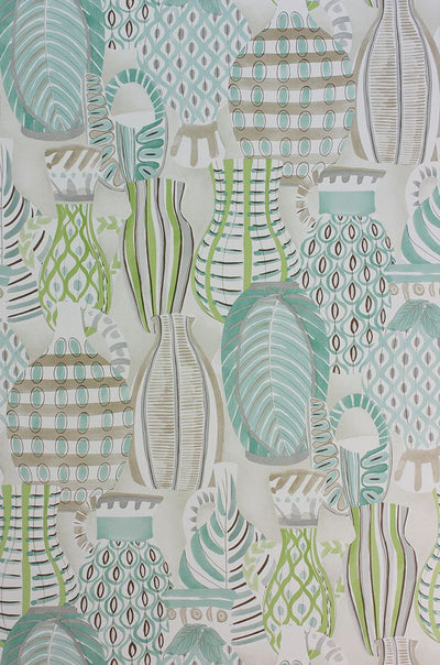 product image for Collioure Wallpaper in Aqua and Green from the Les Reves Collection by Nina Campbell 56