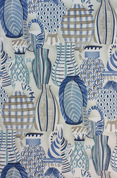 product image of Sample Collioure Wallpaper in blue from the Les R��ves Collection by Nina Campbell 564