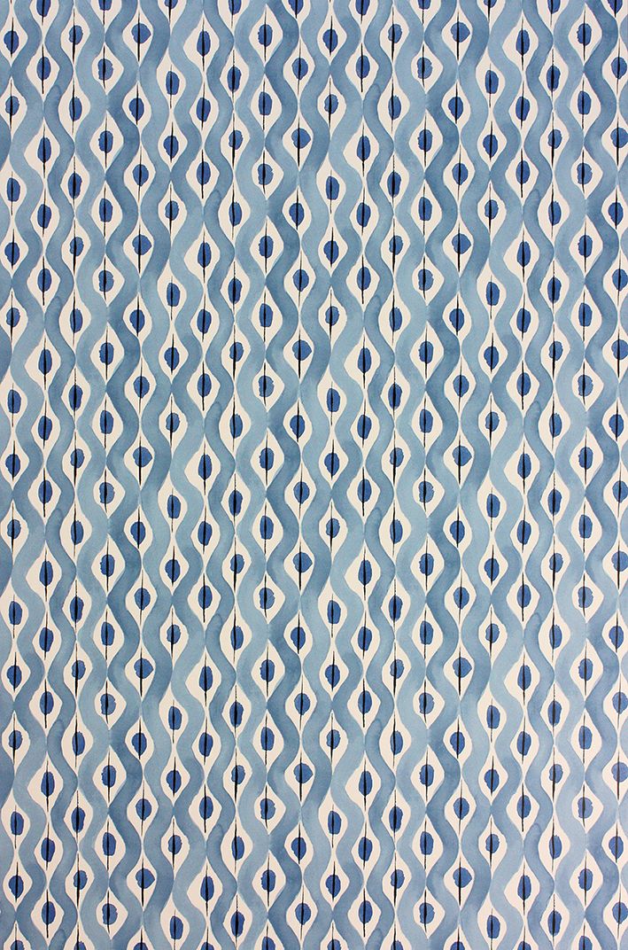 media image for Beau Rivage Wallpaper in blue from the Les Reves Collection by Nina Campbell 211