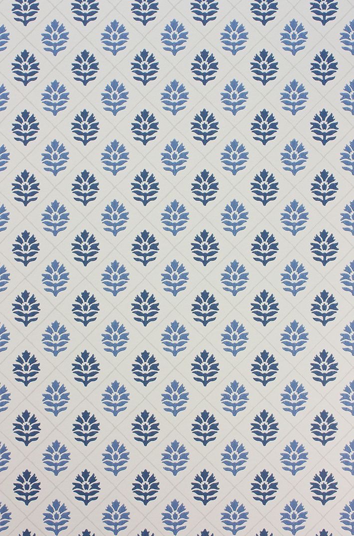 media image for Camille Wallpaper in blue from the Les Reves Collection by Nina Campbell 239