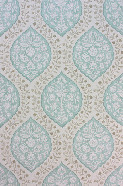 product image of Marguerite Wallpaper in turquoise from the Les Reves Collection by Nina Campbell 570