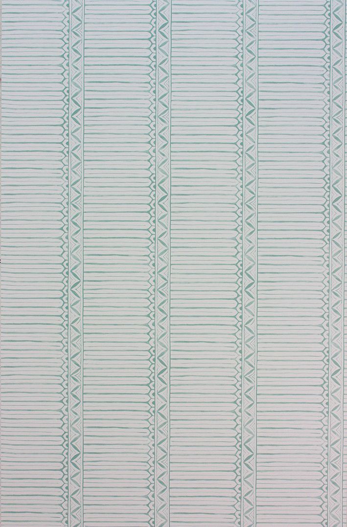 media image for Dômiers Wallpaper in turquoise and gray from the Les Reves Collection by 256