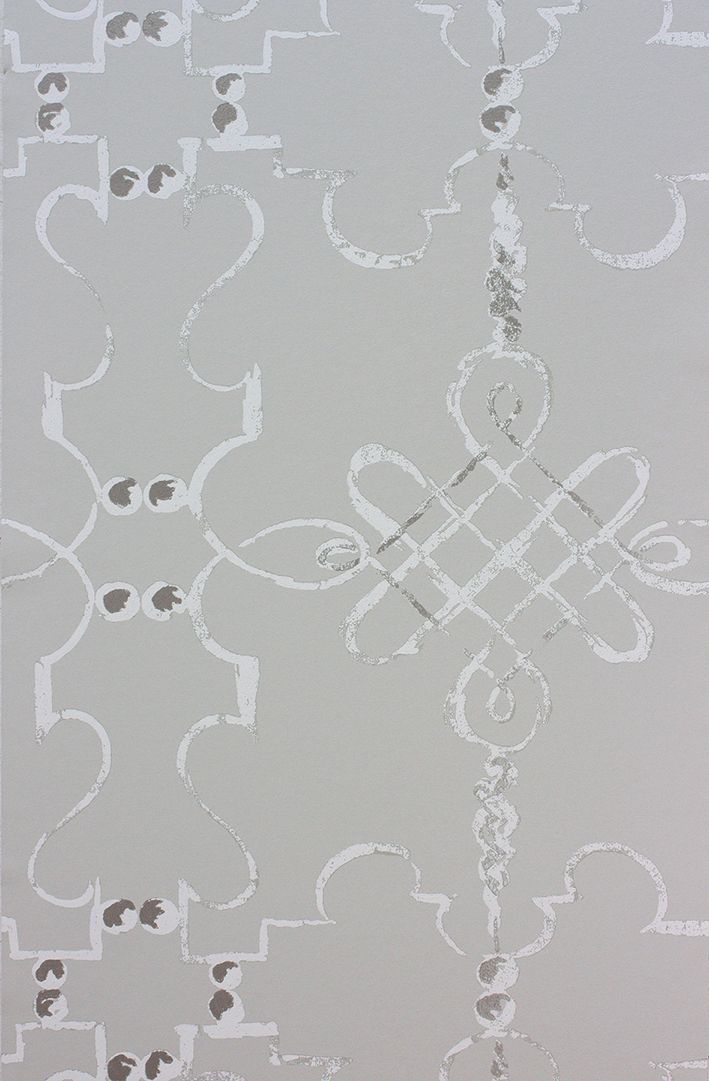 media image for Portavo Wallpaper in silver from the Les Reves Collection by Nina Campbell 230