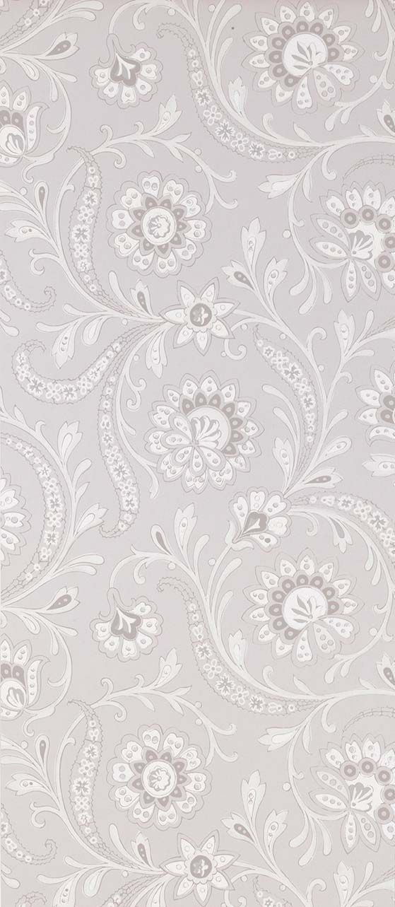 media image for Sample Baville Wallpaper in silver from the Les Indiennes Collection by Nina Campbell 272