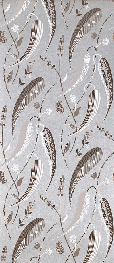 product image of Colbert Wallpaper in brown and gray from the Les Indiennes Collection by Nina Campbell 554
