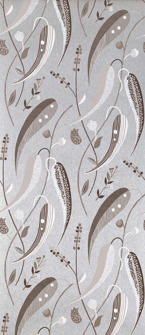 media image for Colbert Wallpaper in brown and gray from the Les Indiennes Collection by Nina Campbell 212