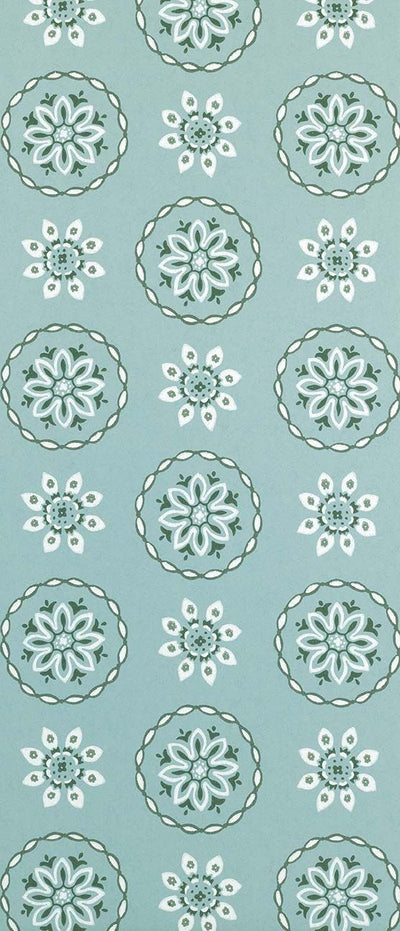 product image for Garance Wallpaper in turquoise from the Les Indiennes Collection by Nina Campbell 77
