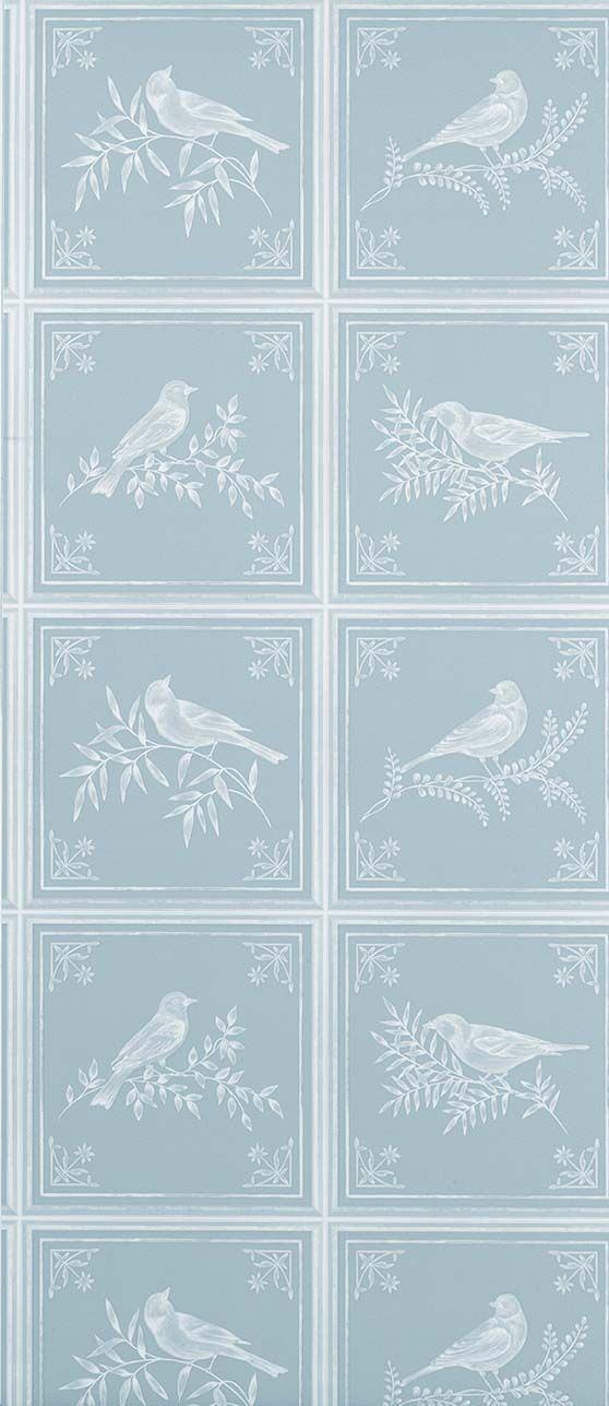 media image for Fortoiseau Wallpaper in turquoise from the Les Indiennes Collection by Nina Campbell 288