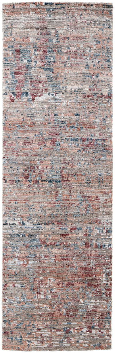 product image for clarkson hand knotted distressed copper blue rug news by bd fine cror6827redmltc50 5 11