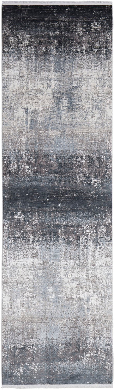 product image for Lindstra Abstract Silver Gray/Black Rug 85