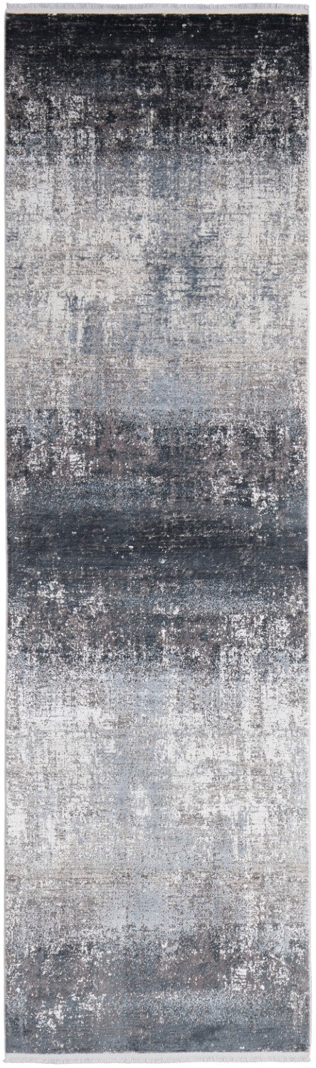 media image for Lindstra Abstract Silver Gray/Black Rug 267