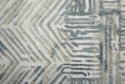product image for Huntley Handwoven Abstract Green/Light Gray Rug 2 3