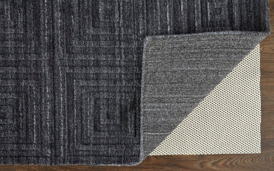 product image for Tatem Hand Woven Linear Charcoal Gray/Gray Rug 5 56