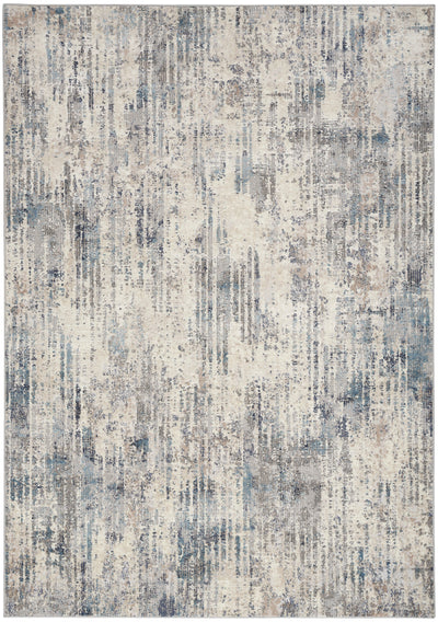 product image of ck022 infinity ivory grey blue rug by nourison 99446079213 redo 1 50