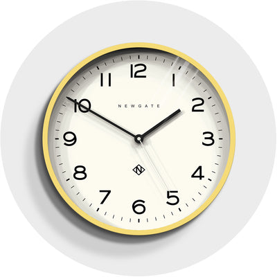 product image for number three echo clock in cheeky yellow design by newgate 1 79
