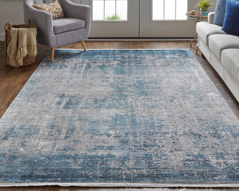 media image for Lindstra Abstract Blue/Silver Gray Rug 6 295