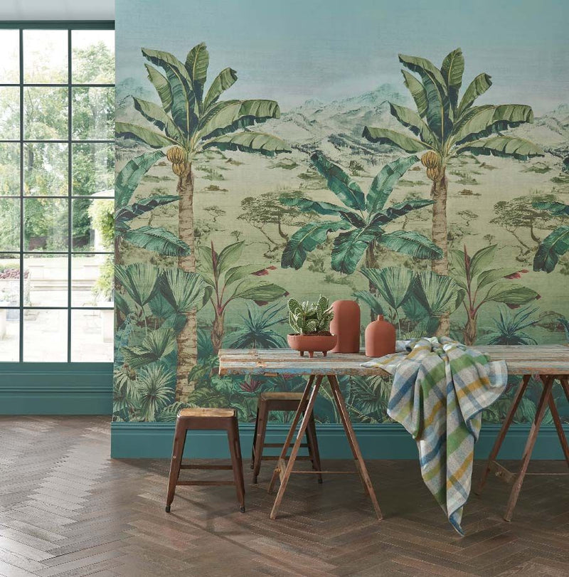 media image for Martinique Leaf Green Wallpaper from the Empyrea Collection by Osborne & Little 235