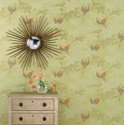 product image for Grove Garden Wallpaper in Buff and Metallic by Osborne & Little 14