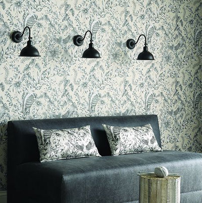 product image for Kayyam Wallpaper in gray from the Persian Garden Collection by Osborne & Little 28