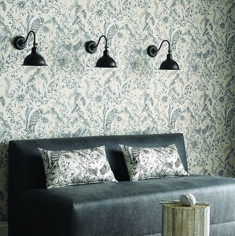 media image for Kayyam Wallpaper in gray from the Persian Garden Collection by Osborne & Little 295