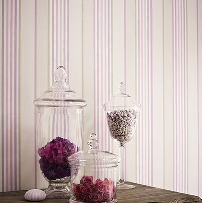 product image for Marylebone Wallpaper in purple and gray from the Strand Collection by Osborne & Little 12