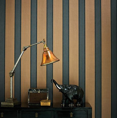 product image for Portland Wallpaper in black and brown from the Strand Collection by Osborne & Little 82