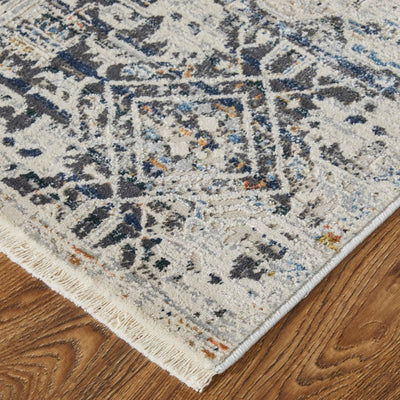 product image for Frencess Distressed Navy Blue / Beige Rug 4 37