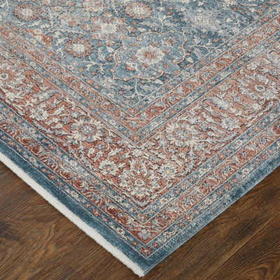 product image for Gilford Ornamental Blue / Rust Rug 4 75