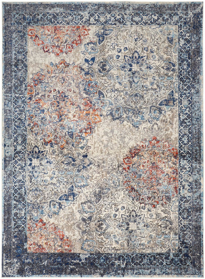 product image for Bellini Ornamental Blue/Rust/Gray Rug 1 49